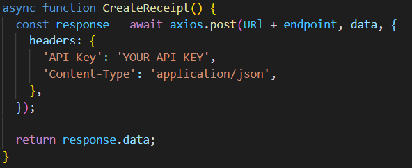 Web Development Api Receipt API Generate Receipt Document
