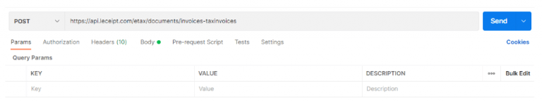 How to use Postman create e-Invoice & e-Tax Invoice via API