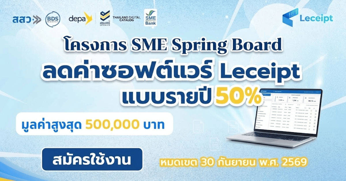 ลดค่าซอฟต์แวร์ e-Tax Invoice รายปี แค่ครึ่งนึง