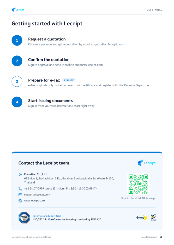 Leceipt e-Tax Invoice & e-Receipt brochure, page 6